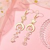 Moon & Sun & Star Brass Asymmetrical Earrings EJEW-JE05461-03-2