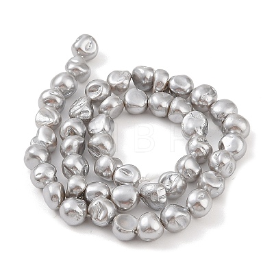 Electroplated Shell Pearl Beads Strands BSHE-C006-01B-1