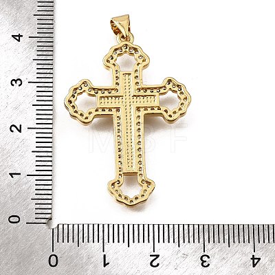 Brass Micro Pave Cubic Zirconia Shell Pendants KK-D328-26G-A-1