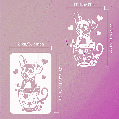 Plastic Drawing Painting Stencils Templates DIY-WH0396-256-1