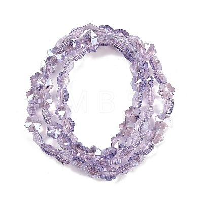 Electroplate Glass Beads Strands EGLA-B011-01A-PL04-1