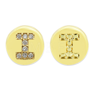 Brass Micro Pave Clear Cubic Zirconia Beads KK-T030-LA843-IX3-1