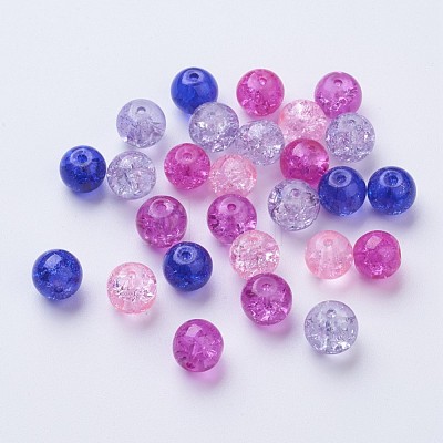 Baking Painted Crackle Glass Beads DGLA-X0006-8mm-02-1
