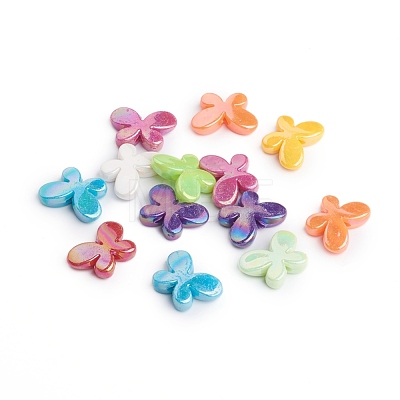 AB Color Plated Acrylic Beads PACR-R197-M-1