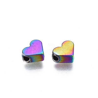 Rack Plating Rainbow Color Alloy Beads PALLOY-S180-340-1