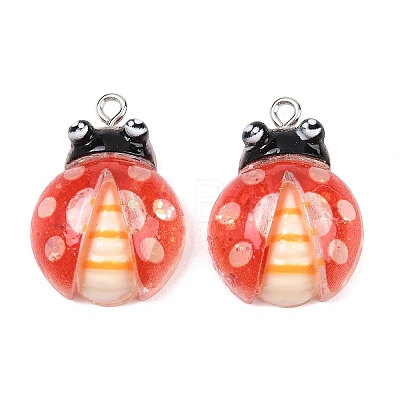 Transparent & Opaque Resin Pendants RESI-P048-02C-P-1