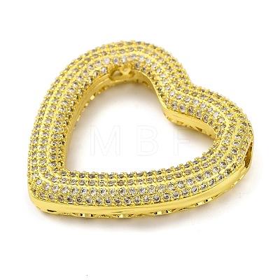 Rack Plating Brass Micro Pave Cubic Zirconia Pendants KK-M021-04G-1