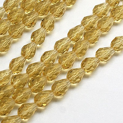 Glass Beads Strands EGLA-E010-8x12mm-11-1