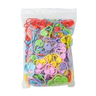 204Pcs 12 Styles Eco-Friendly ABS Plastic Knitting Crochet Locking Stitch Markers Holder IFIN-FS0001-67-1
