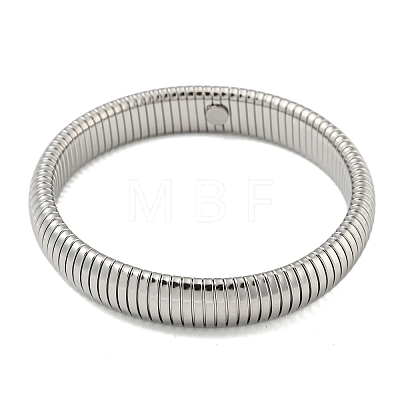304 Stainless Steel Flat Snake Chain Bracelet BJEW-B076-01P-1