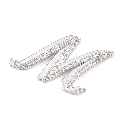 Brass Micro Pave Clear Cubic Zirconia Pendants CU-CBA8481-01P-M-1