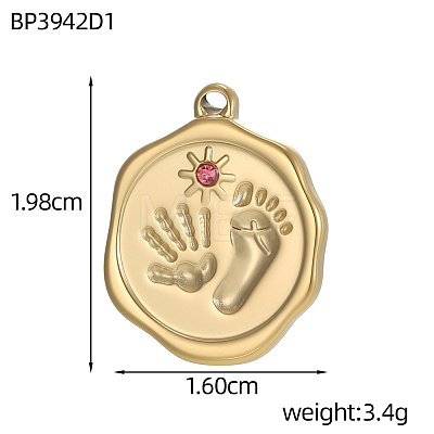 304 Stainless Steel Pendants STAS-OY012-67G-1