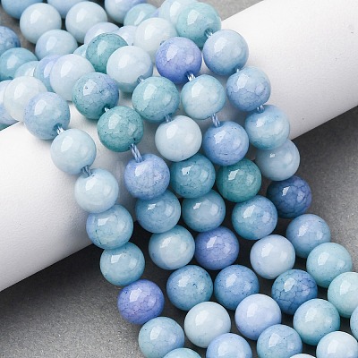 Ombre Effect Dyed Glass Beads Strands X-GLAA-T031-01O-02-1