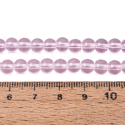 Transparent Glass Beads Strands GLAA-T032-T6mm-24-1