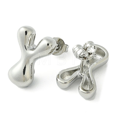 Rack Plating Brass Earrings EJEW-S222-01P-Y-1