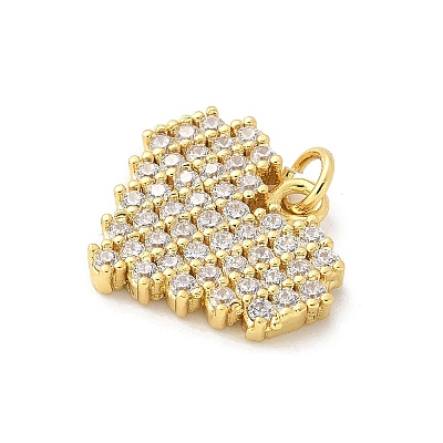 Brass Micro Pave Cubic Zirconia Pendants KK-S511-29G-01-1