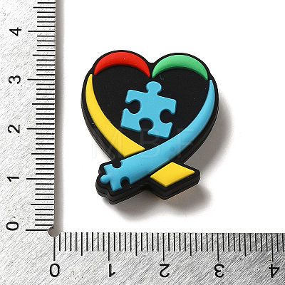 Infantile Autism Theme Silicone Focal Beads SIL-P007-C03-1