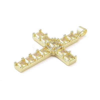 Real 18K Gold Plated Brass Micro Pave Cubic Zirconia Pendants KK-A209-24G-1