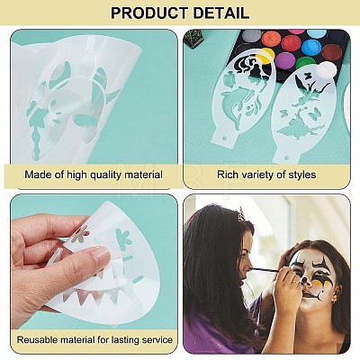 Plastic Face Paint Stencils DIY-WH0304-582C-1