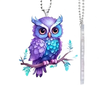 Acrylic Owl Pendant Decorations PW-WGC351F-03-1