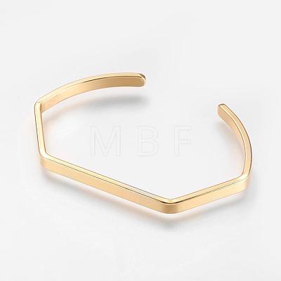 Brass Cuff Bangles BJEW-K153-01B-1