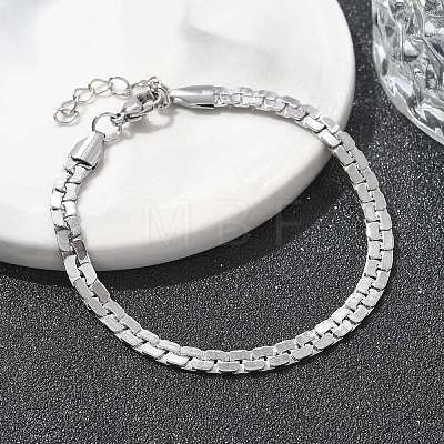 304 Stainless Steel Snake Link Chain Bracelets for Women BJEW-F488-22P-1