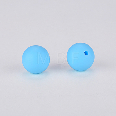 Round Silicone Focal Beads SI-JX0046A-16-1