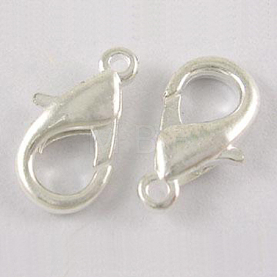 Zinc Alloy Lobster Claw Clasps PALLOY-R042-304-S-NF-1