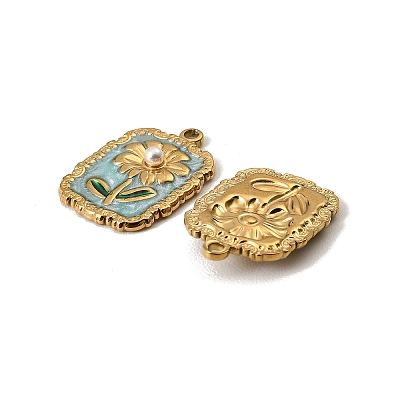 304 Stainless Steel Enamel Pendants STAS-I371-29G-02-1