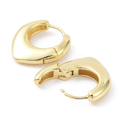 Rack Plating Brass Teardrop Hoop Earrings EJEW-B027-12G-1