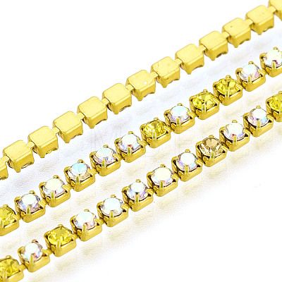 Iron Rhinestone Cup Chains CH-T007-02A-01-1