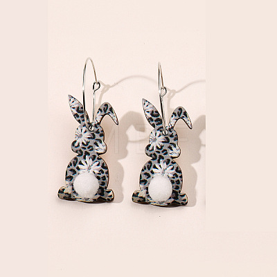Easter Wood Dangle Earrings FS-WG30599-10-1