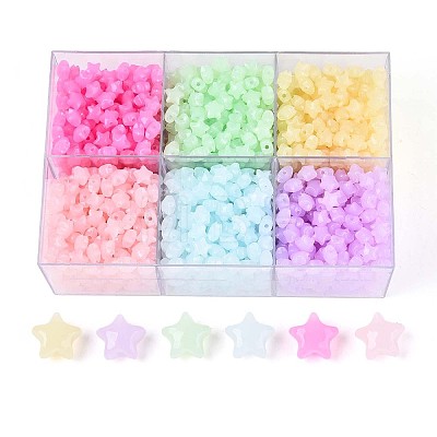 650-700G Colors Acrylic Imitation Jelly Beads OACR-T029-83M-1