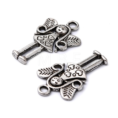 Tibetan Style Alloy Fairy Pendants X-TIBEP-S613-AS-LF-1