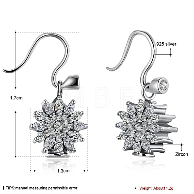 925 Sterling Silver Earrings EJEW-BB17736-1