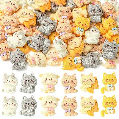 60Pcs Resin Cabochons RESI-CJZ0001-07-1