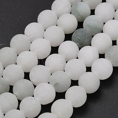 Natural Tianshan Cui Quartzite Beads Strands G-G305-A02-8mm-1