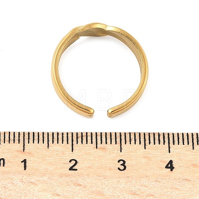 304 Stainless Steel Open Cuff Rings for Women RJEW-U060-01L-G-1