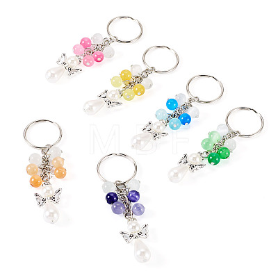 6Pcs Cat Eye Keychain KEYC-TAC00043-1