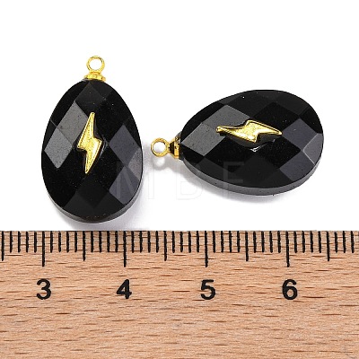 Natural Obsidian Pendants G-B089-01G-01-1