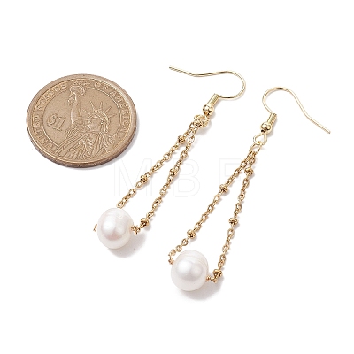 Natural Cultured Freshwater Pearl Dangle Earrings X-EJEW-JE05936-02-1