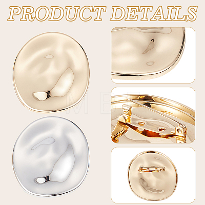 2Pcs 2 Colors Alloy Brooches JEWB-CP0001-58-1