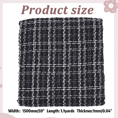Tartan Chemical Fiber Fabric DIY-WH0591-521B-1