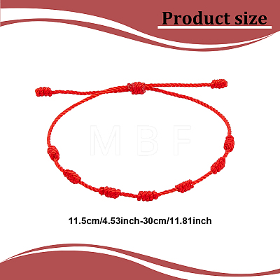 ANATTASOUL 6Pcs 2 Colors Wool Braided Kont Cord Bracelets Set BJEW-AN0001-24-1