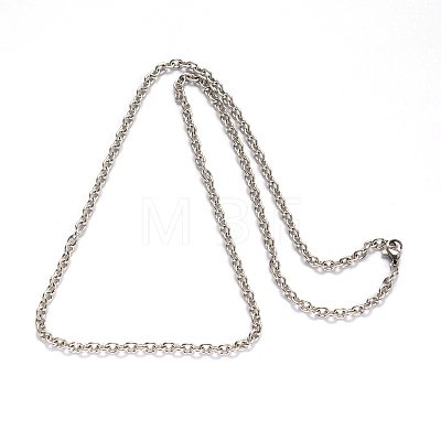 201 Stainless Steel Cable Chains Necklaces NJEW-L416-01-1