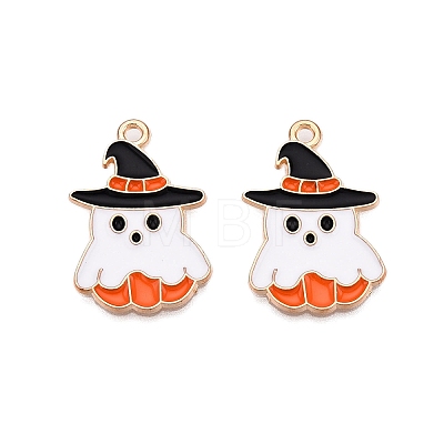 Halloween Theme Alloy Enamel Pendants ENAM-T020-07F-1