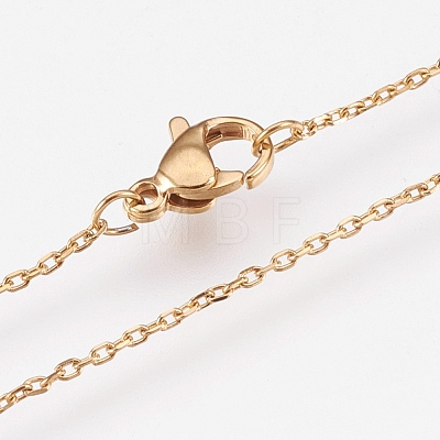 304 Stainless Steel Cable Chain Necklaces NJEW-G313-23G-A-1