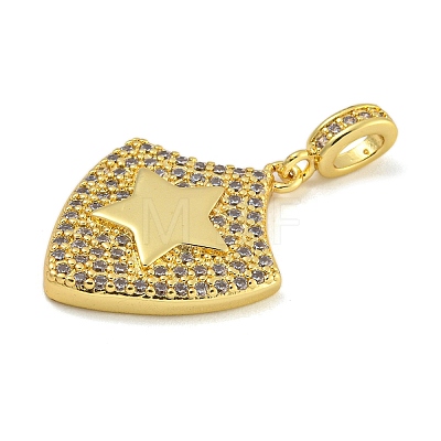 Rack Plating Brass Micro Pave Cubic Zirconia Pendants KK-I718-10G-03-1