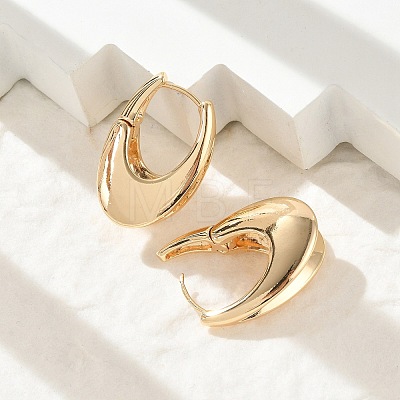 Brass Hoop Earrings for Women EJEW-U041-04G-1