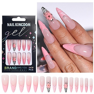 Acrylic Full Cover Press On False Nails MRMJ-P019-01B-1